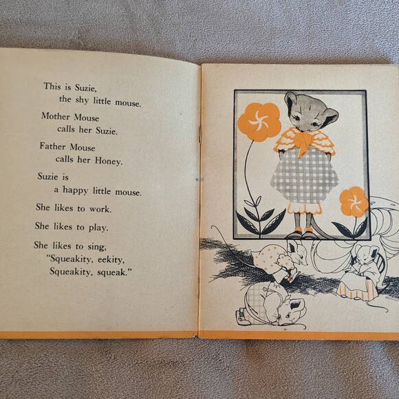 Vintage 1934 Suzie A Shy Little Mouse By Ruth W. Wittner Childrens Bedtime - Picture 11 of 11